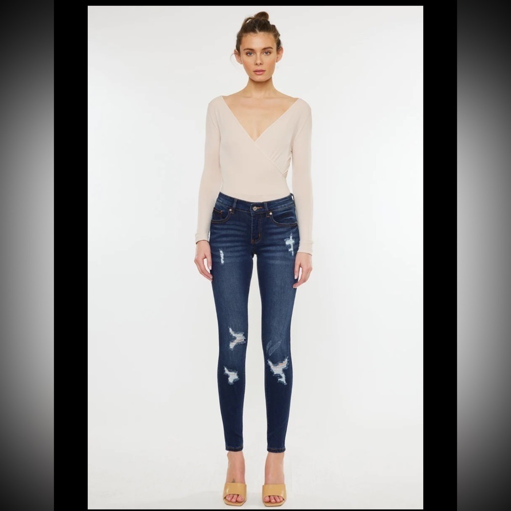 KanCan Saskia Mid Rise Super Skinny Jeans